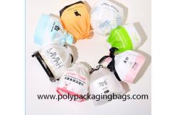 China Frosted CPE White LDPE Ribbon Plastic  Drawstring Bags For Snacks Packaging supplier