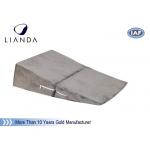 Super Soft Folding Memory Foam Pillow Bed Wedge Gray , Lumar Support Cushion for sale