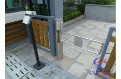 China RFID / IR Sensor Cylinder pedestrian barrier gate For Residential Community supplier