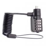 Plastic Coated Security Cable Lock Retractable Spring Coiled Steel Rope Cable for sale