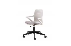 China Modern Swivel PP Plastic Training Chair With Wheels In stock supplier