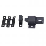 Black Color Flush Bolt Lock Aluminum Alloy Material With Accessories for sale