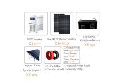 China Combiner Box Graphene Battery 400v 5kw Solar Pv System supplier