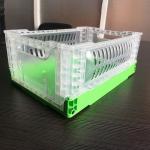 Square Cube PP Plastic Folding Storage Crate Tasteless Household