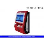 Touch Screen Customized Wall Mount Kiosk With Metal Keypad And Cash acceptor