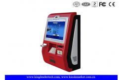 China Touch Screen Customized Wall Mount Kiosk With Metal Keypad And Cash acceptor supplier