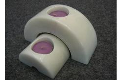 China Set 2 Natural Stone Candle Holders Hand Made Material Solid Marble Material supplier