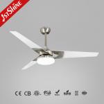 Plywood Blade Modern LED Ceiling Fan 52 Inch DC Motor Home Using