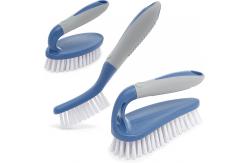 China Cleaning Shower 3pcs Scrub Brush Set With Ergonomic Handle And Bristles supplier