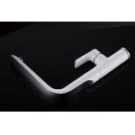 White Copper Rotate Cold Hot Electroplate Pull Out Sink Faucet