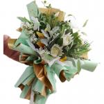 Gold Printed Florist Wrapping Paper 58x58cm Metallic Style for sale