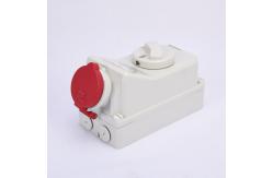 China IP44 380V 32A Industrial Power Socket Waterproof With Switch Mechanical supplier