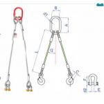 1770 MPa Steel Core Wire Rope Slings With Four Legs for sale