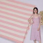 Plain Jersey 175gsm Striped Knit Cotton Fabric For Casual Wear for sale