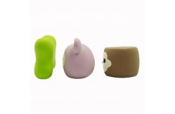 China Monkey Mice Head Shaped Soft Latex Squeaky Dog Ball Chew Toy supplier