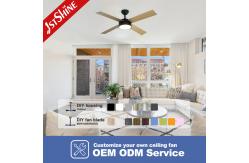 China 52 Inches Indoor Ceiling Fan With Light DC Motor Amart Control supplier