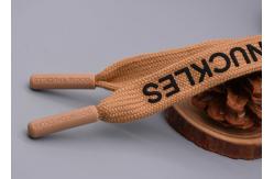 China Garments 140cm Polyester flat Rope Printed With Matte Black Silicone Logo supplier