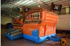 China Small Inflatable Pirate Ship For Children / Fire Resistence Inflatable Jump House supplier
