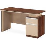 0.3MM Veneer Wooden Office Computer Table Home Office Desk 1.4 / 1.6M for sale