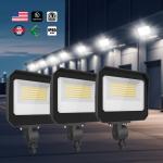 Outdoor LED Flood Light With Photocell High Lumen 140LM/W 100W 120W 150 Watt For Parking Lot Facade Lighting for sale