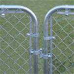 Residential Safety Galvanized Chain Link Fence Gate Single Arm With Barbed Wire for sale