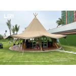 China Outdoor Large Multifunctional Pyramid Tipi Canvas Teepee Event Tents for Coffee Shop for sale
