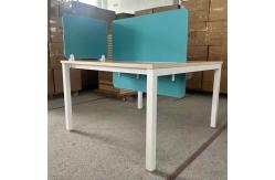 China Wooden Single Office Space Modular Desktop Workstation With Desktop Partition supplier