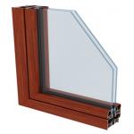 60 Series Aluminum Casement Window Profiles Anodizing Brown Extruded Aluminium Frame for sale