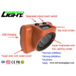 Super Strong 18000lux Miners Hard Hat Lamp 3.7v Tough Shell Body CE Certificated for sale