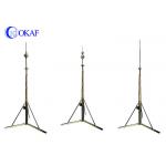 Portable 12m Telescopic Mast Pole Manual Lifting Lightning Rod Pole Hard Anodized Surface for sale