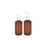 250ml Amber Shampoo/Lotion Pump Bottle PET Bottle+PP Pump Skincare Packaging/Health Care Packaging/Hand Sanitizer UKH07 for sale