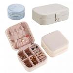 ODM Small Portable Jewelry Box Stud Earrings Greaseproof PU Leather for sale