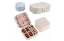 China ODM Small Portable Jewelry Box Stud Earrings Greaseproof PU Leather supplier
