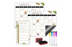 China Magnetic Dry Erase Reusable Daily Weekly Monthly Planner Set 17x11'' A3 A4 Custom supplier
