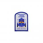 School Applique Woven Patch Badges , Sew On Embroidered Patches OEM