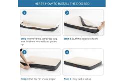 China OEM Memory Foam Dog Bed Antimicrobial Non Slip 300D Cooling supplier