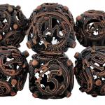 Longkong Circle Metal Dice Set DND Dungeon And Multi -Noodle RPG Chessboard Game for sale