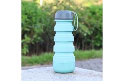 China 400ML Telescopic Silicone Bottle With Pill Storage Space supplier