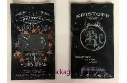 China Custom Printed Moisture Humidity Proof Cigar Tobacco Packaging Bag With Zipper supplier