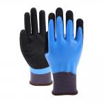 Fully Coated Nitrile Work Gloves Double Coated Waterproof Safety Gloves Construction for sale
