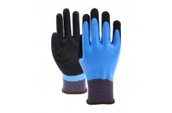 China Fully Coated Nitrile Work Gloves Double Coated Waterproof Safety Gloves Construction supplier