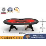 Customized Solid Wood Casino Poker Table Tiger Shaped 8 Player for sale