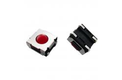 China Pack Foot 4 Pins SMD Tact Switch , Red Silicone Ball Button Tactile Switch supplier