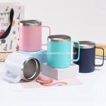 Double Wall Vacuum Travel Cup With Sliding Lid Wide Mouth Coffee Tumbler 330ml for sale