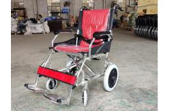 China Compact Lightweight Aluminum Manual Wheelchair With Solid Rear Wheel supplier