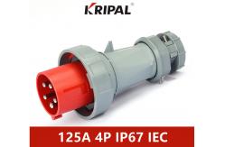 China 125A 380V IP67 Industrial Wall Mounted Socket With Plug IEC standard supplier