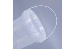 China Water Round Transparent PP Plastic Pail Buckets Packaging With Lids supplier