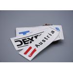Woven Fabric Printed Matte Silicone Logo Patch White For Garments for sale