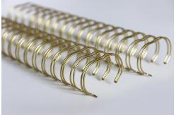 China Brochures And Documents Gold Bronze Wire O Binding 44MM 2:1 Pitch supplier