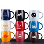 red blue polychrome printed coffee mugs wholesale engrave personalized custom logo plain white coffee cheap ceramic mug for sale
